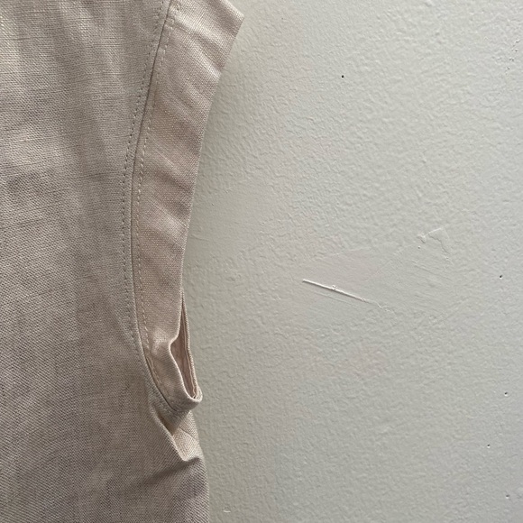 J Crew  Authentic Linen Sleeveless Mini Dress with back zipper. - Picture 10 of 11